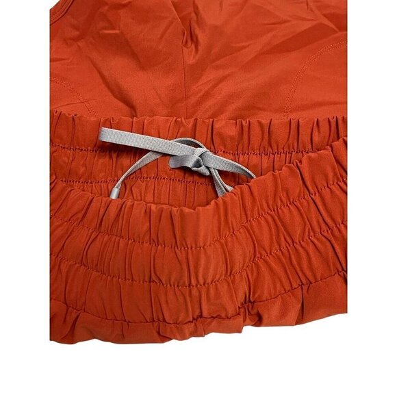 Thrive Societe High Rise Athletic Shorts Size M Burnt Orange Zip Pockets Running - Picture 5 of 16